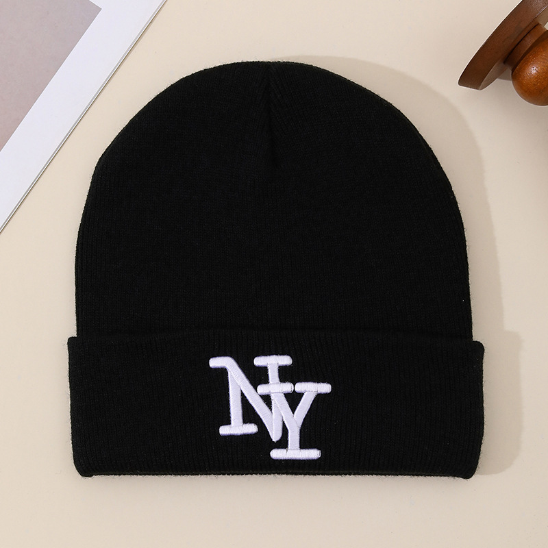 Knit Beanie Hat Letter Embroid - Beanie Cuffed Knit recension och pris